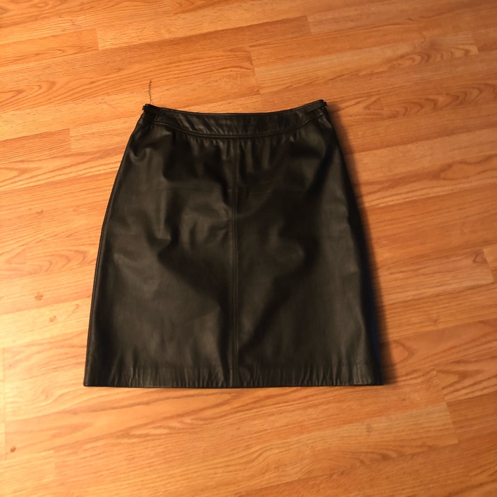 Black leather skirt Ann Taylor